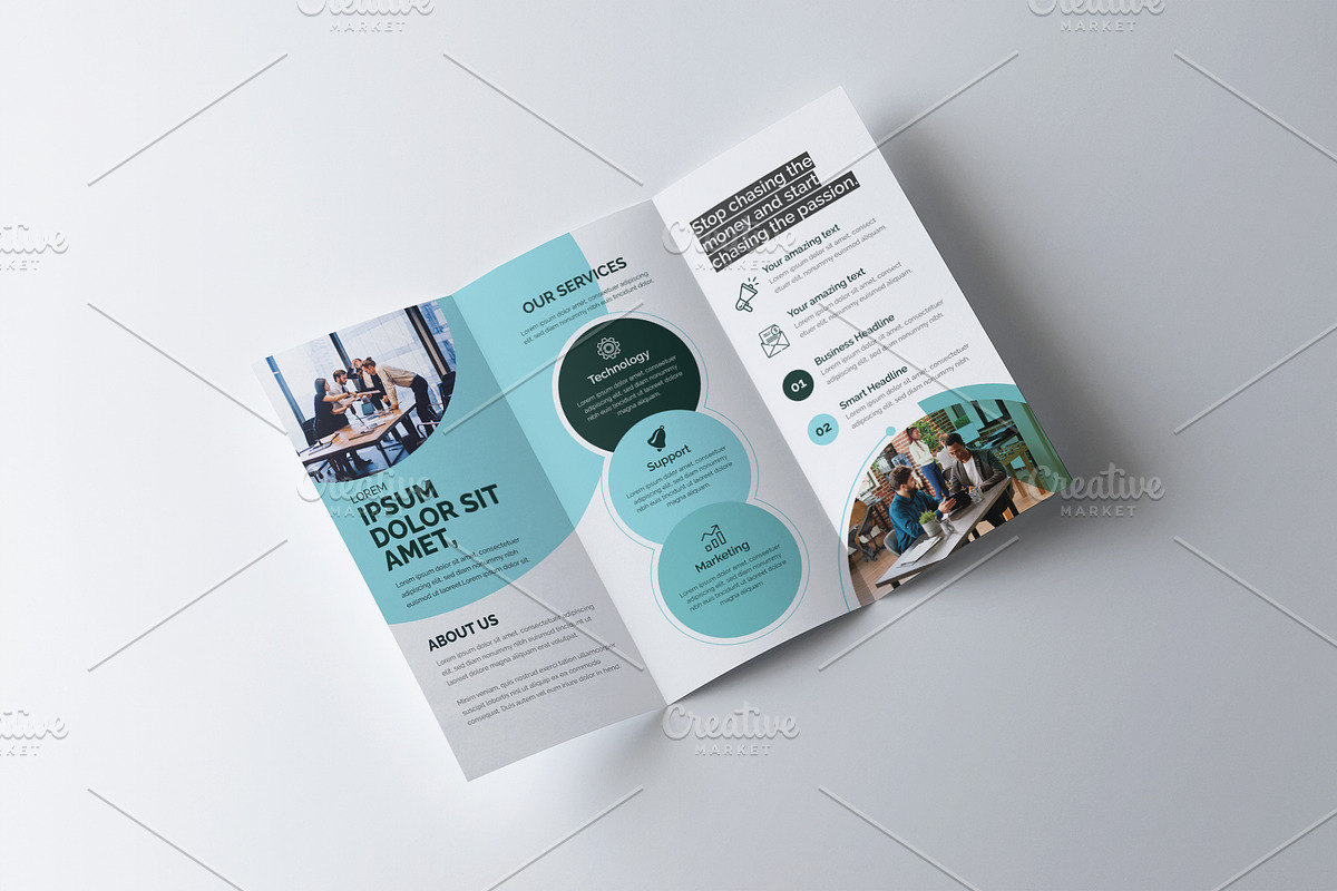 Corporate Trifold Brochure, a Brochure Template by Cristal Pioneer (Photo 3 of 4)