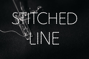 Stitched Line Font