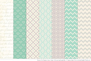 Elephants Clipart & Patterns in Mint, an Illustration by Amanda Ilkov (Thumbnail 4 of 4)
