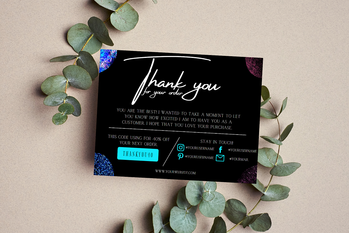 Thank You Order Card | Canva, a Card Template by tahananeart (Photo 6 of 8)