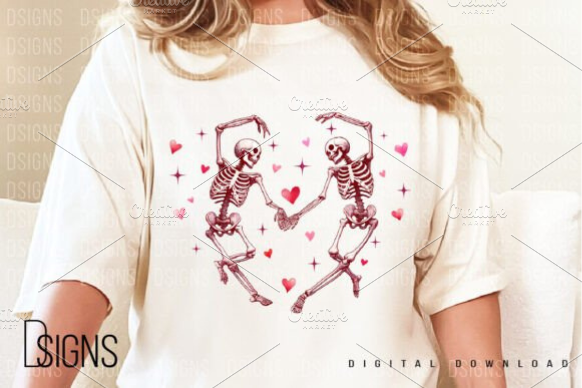Valentine's Day Png Skeleton Heart, a Seasonal Illustration by Design Station (Photo 3 of 7)