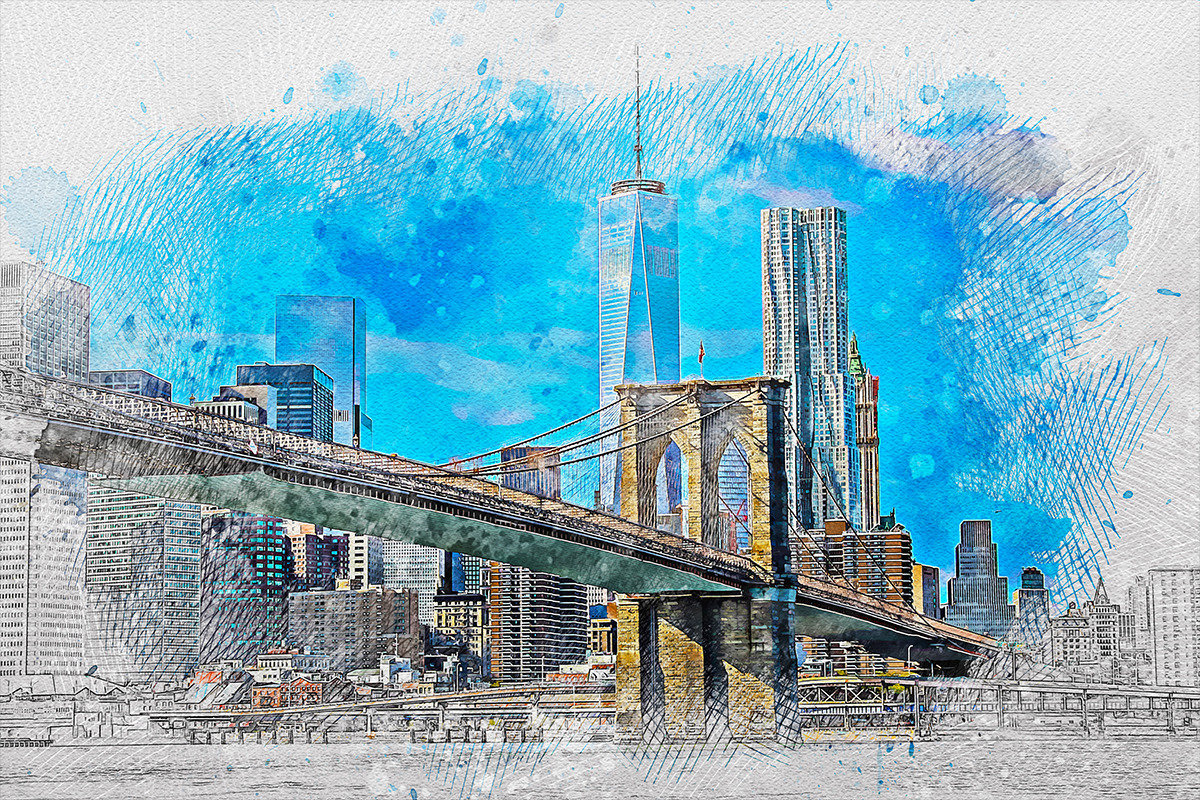 Watercolor Photoshop Template, a Layer Style Add-On by 3d_model_tifotizi (Photo 4 of 4)