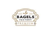 Vintage Bagels Logo, Bakery Stamp, a Branding & Logo Template by Atlantis X Nurman Arbai (Thumbnail 2 of 2)