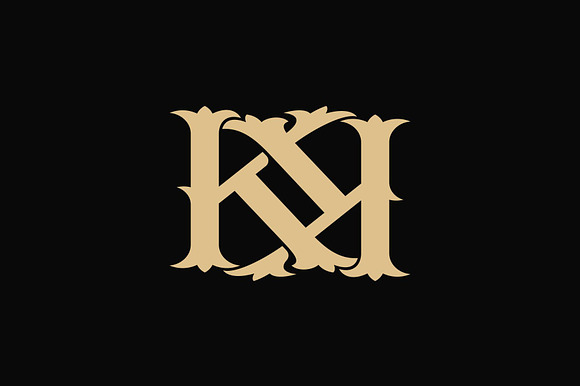 Vintage Monogram Letter KK Logo preview 2