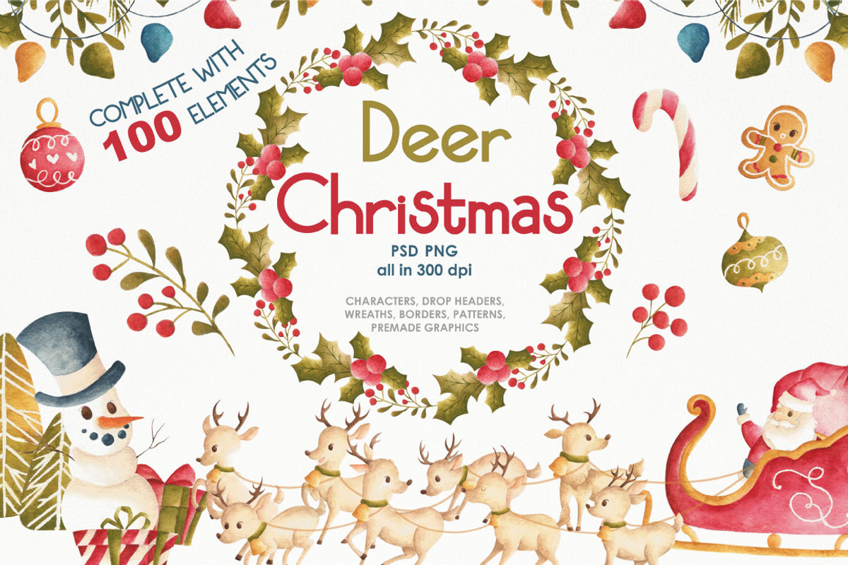 Deer Christmas, a Graphic by Lunabi (Photo 1 of 9)