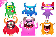 Milkshake Munchers - 6 Cute Monsters, a Seasonal Illustration by D R A W K M A N (Thumbnail 1 of 4)