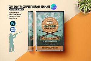 Clay Shooting Competition Flyers, a Flyer Template by retrographix