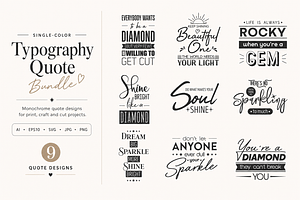 Vector Vintage Typographic Quotes., a Decorative Illustration by Gomolach