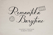 Romantika Barytone Script Font, a Script Font by UICreative (Thumbnail 1 of 13)