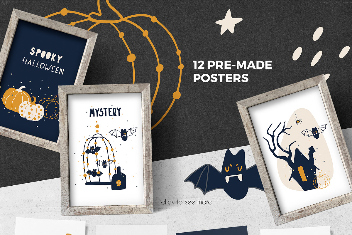 Mystery Halloween clipart collection, an Illustration by Kate Art (Photo 3 of 10)