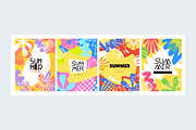 Summer Backgrounds | Flat Design, a Background Graphic by wowomnom (Thumbnail 2 of 3)