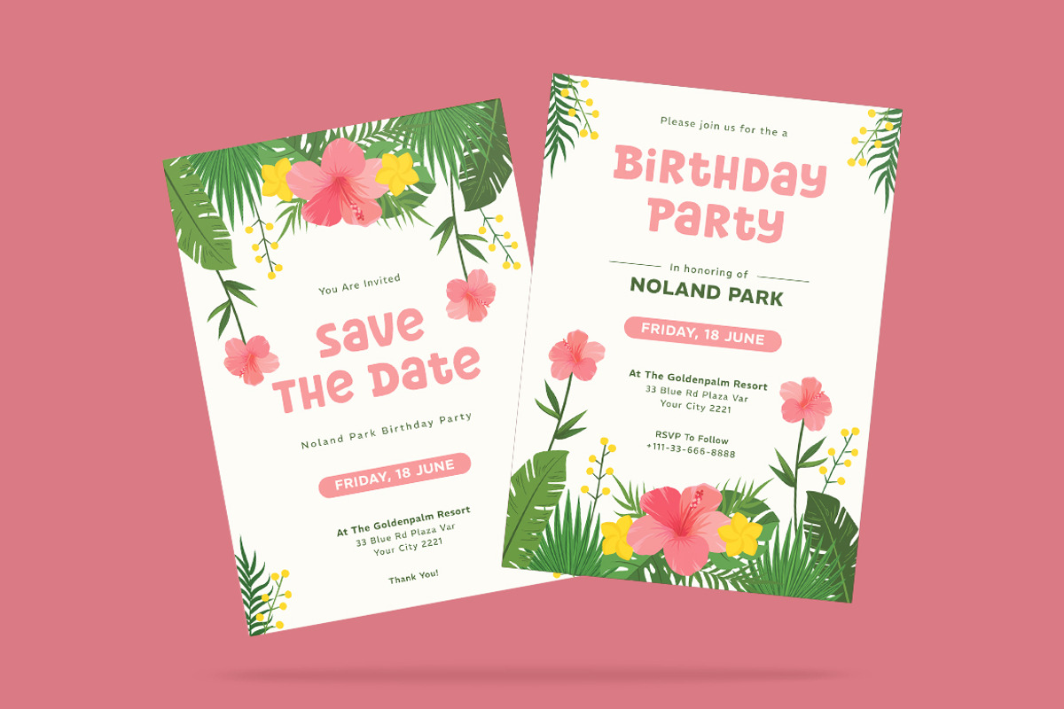 Park Suites Birthday Invitation, an Invitation Template by iDoodle Studio (Photo 2 of 4)