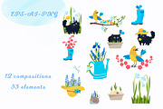 Spring Garden Clipart Set, a Seasonal Illustration by EshaStudio (Thumbnail 3 of 4)