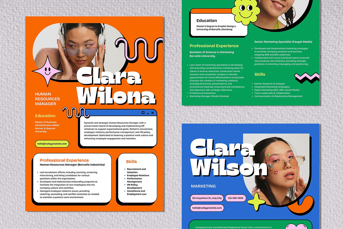 Clara - Resume Template Pack, a Resume Template by Invisual Studio (Photo 7 of 7)