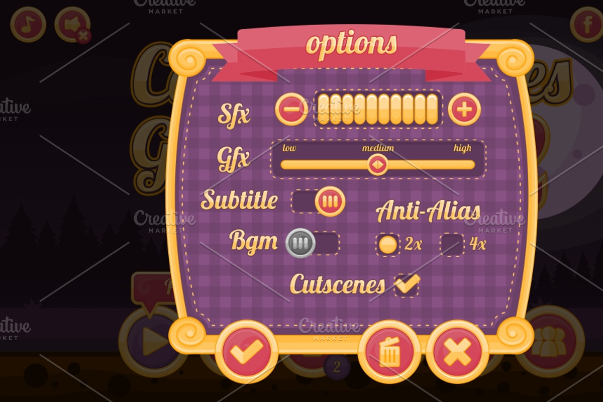 Cartoon Games GUI Pack 12, a Templates & Theme by pzUH