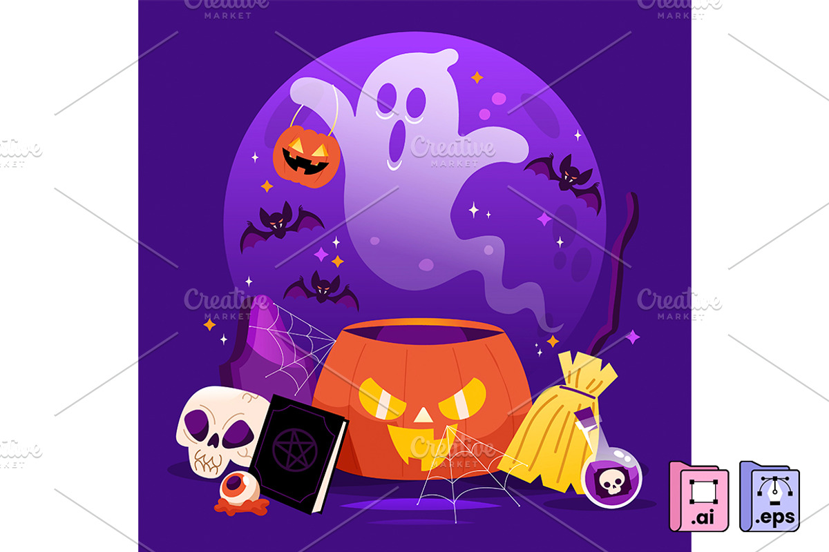 Spooky Fun Halloween, a Seasonal Illustration by MISS CHATZ (Photo 1 of 3)