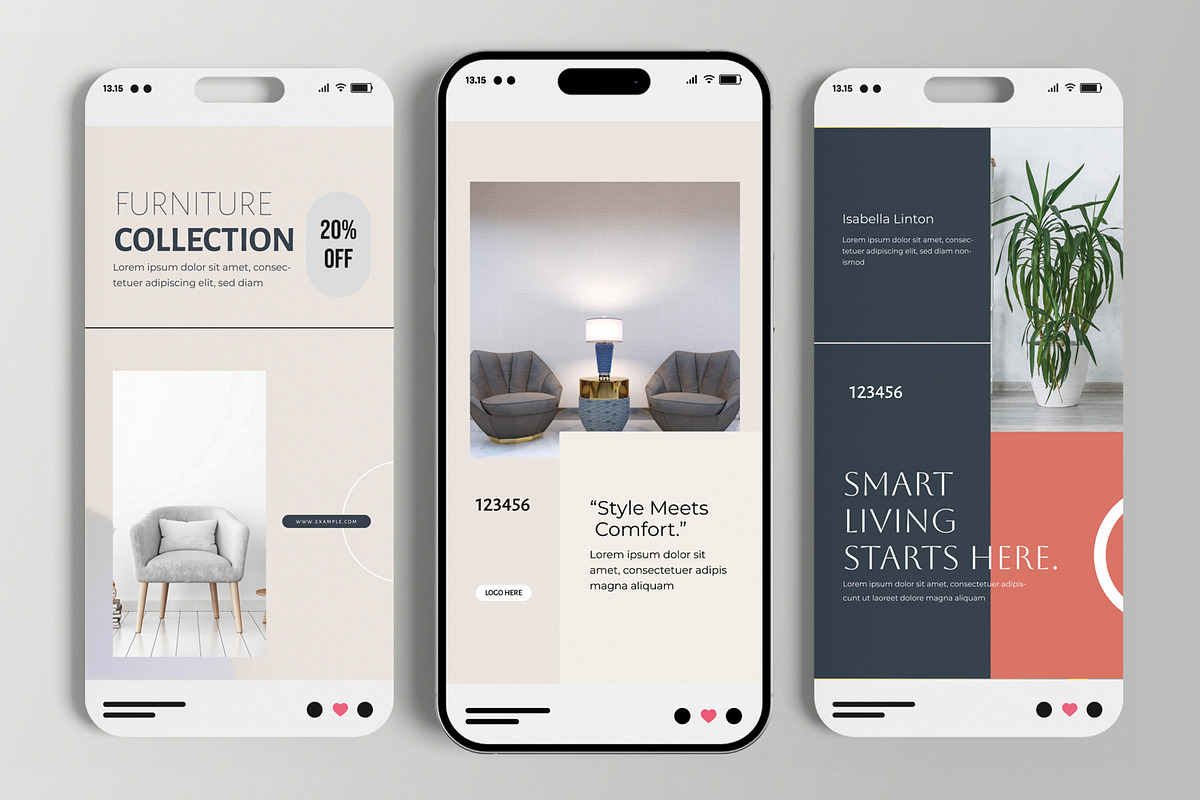 Modern Furniture Social Media Story, a Social Media Template by MightyDesign (Photo 1 of 6)