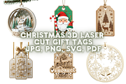 Christmas 3D Laser  Cut Gift Tags, a Decorative Illustration by Creative design (Thumbnail 1 of 7)