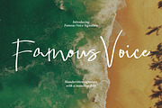 Famous Voice - Casual Signature, a Handwritten Font by tebaltipislab (Thumbnail 1 of 8)
