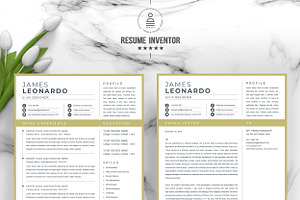 CV, 1 Page Resume Template Word