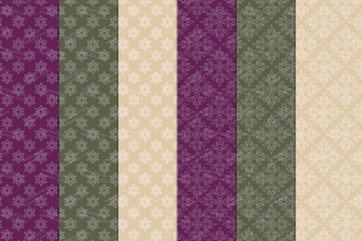 Plum Christmas Wreath Vectors, an Illustration by Amanda Ilkov (Photo 5 of 5)