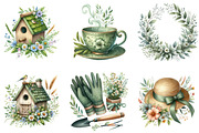 Watercolor Sage Green Spring Clipart, an Illustration by DreamArtGraphic (Thumbnail 3 of 4)