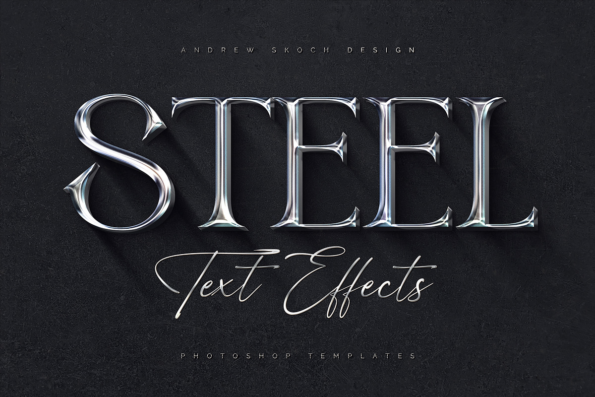 Polished Metal Text Effects, a Layer Style Add-On by Andrew Skoch Design (Photo 2 of 10)