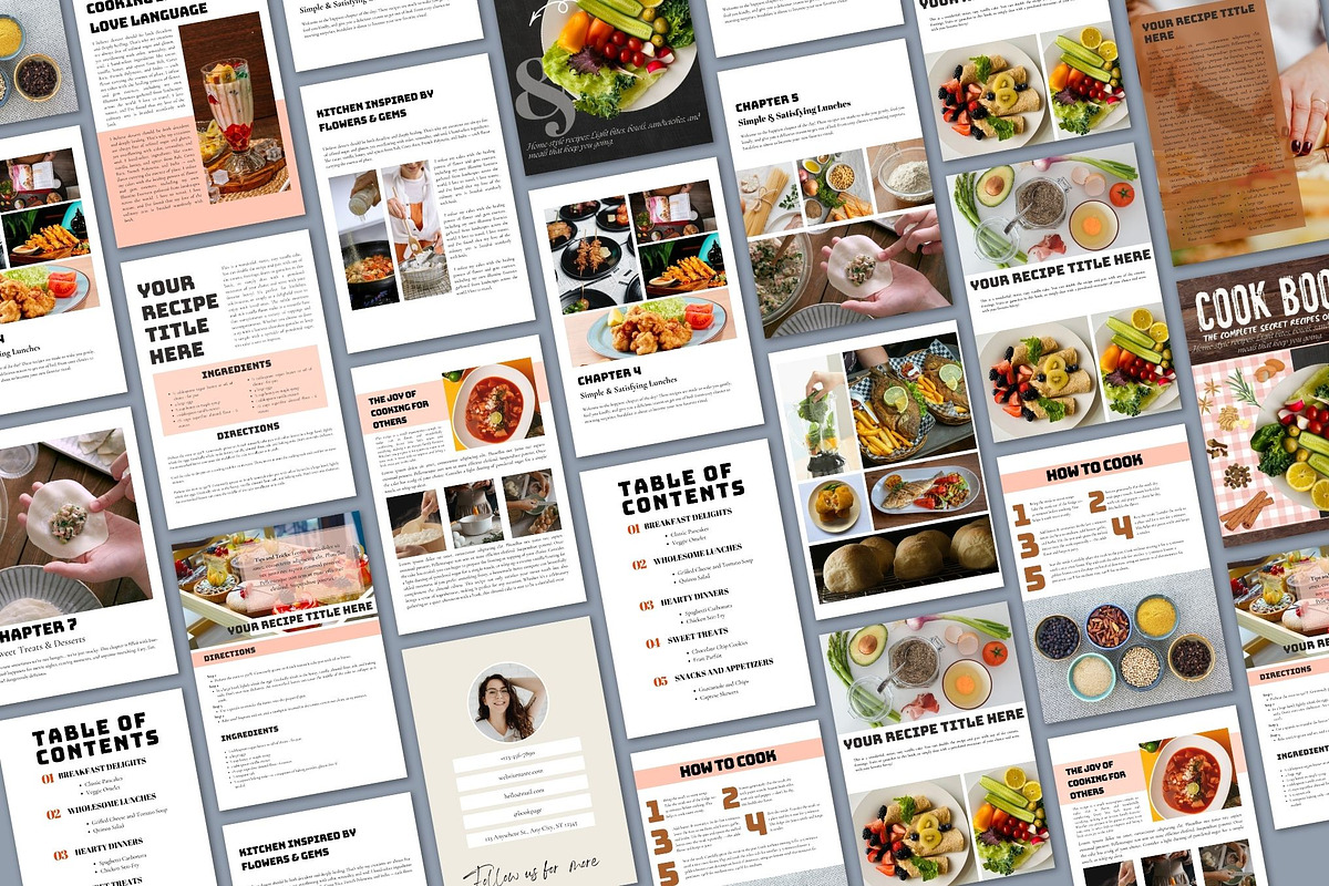 Editable Canva Cookbook Template, a Templates & Theme by iloveTemplate (Photo 3 of 4)