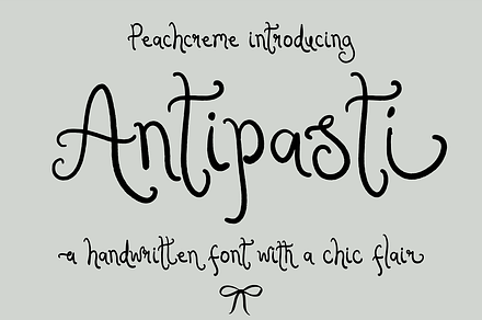 Antipasti // Quirky Script Font, a Handwritten Font by PeachCreme