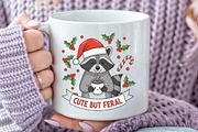 Christmas Raccoon Cute But Feral PNG, an Illustration by CraftArtStudio (Thumbnail 3 of 4)