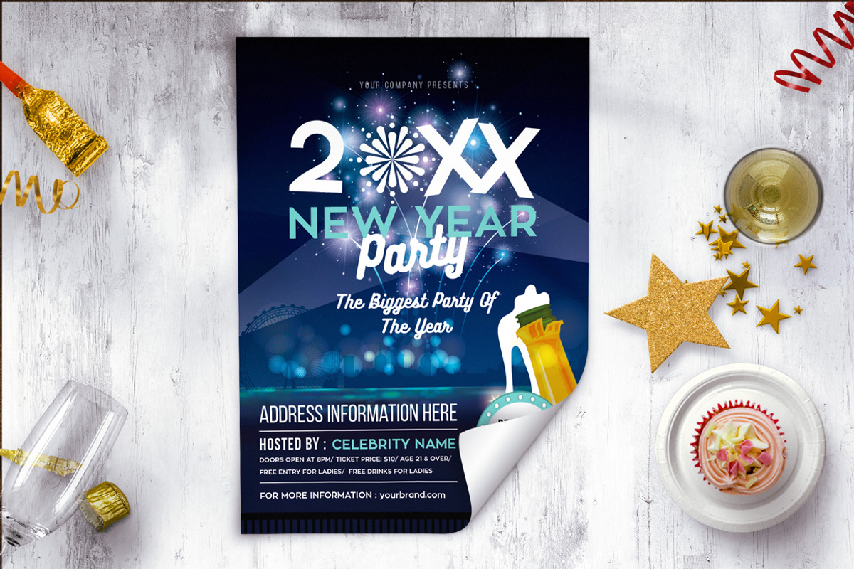 New Years Party Flyer, a Flyer Template by Totem Design Studio (Photo 2 of 7)
