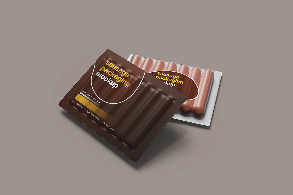 Sausage Packaging Mockup, a Product Mockup by MrLetters (Photo 3 of 5)