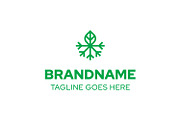 Snowflake Leaf Nature Modern Logo, a Branding & Logo Template by Pray Art Design Studio (Thumbnail 1 of 2)