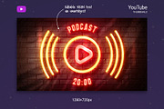 Neon Podcast YouTube Thumbnails, a Social Media Template by Andrew Skoch Design (Thumbnail 5 of 7)