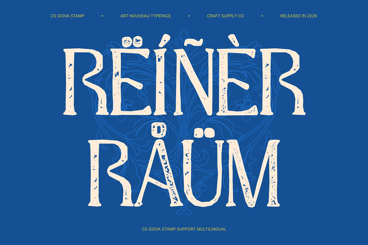 CS Giova Stamp, a Serif Font by Craft Supply Co. (Photo 7 of 8)