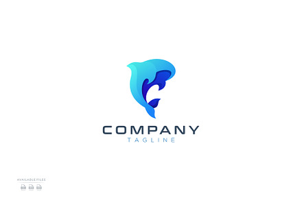 Whale Modern Logo Design
