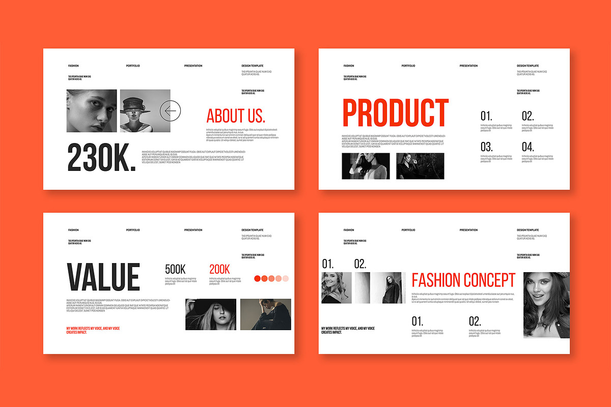 Fashion Portfolio Presentation, a Presentation Template by Mighty-Slide (Photo 3 of 5)