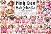 Pink Dog Hoodie Sublimation Clipart, a Graphic by CitraGraphics (Thumbnail 1 of 4)