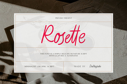 Rosette - Handwriting, a Handwritten Font by dealitastudio