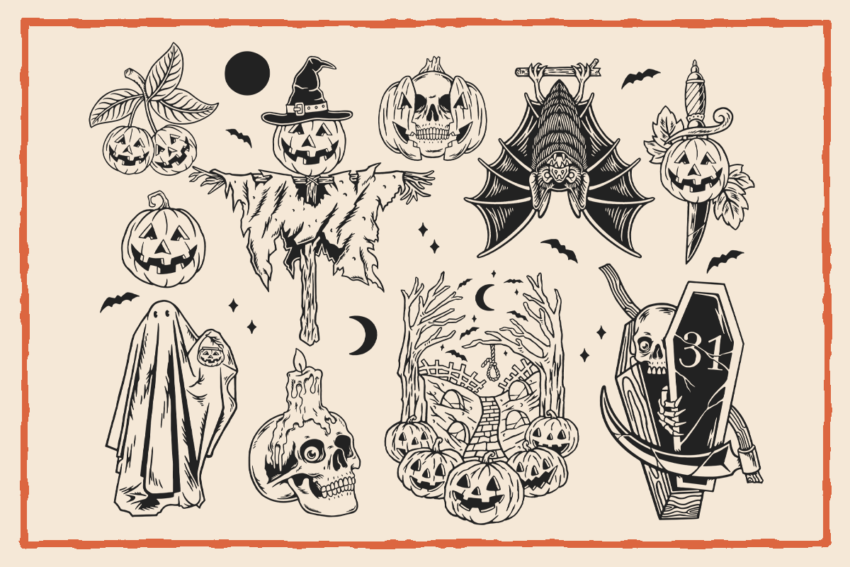 Halloween Vector Illustrations, an Illustration by Localmad (Photo 3 of 6)
