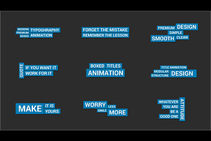 Boxed Kinetic Typography (AE)