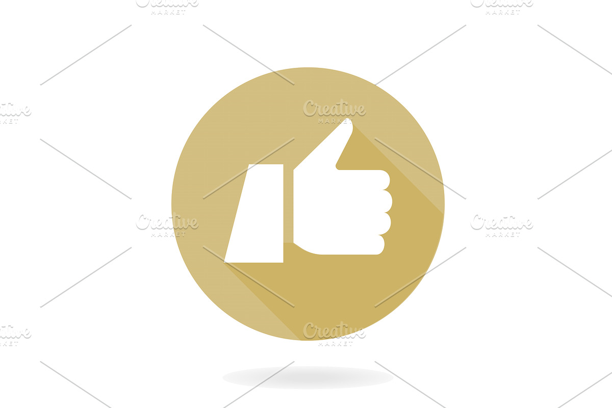 Modern Vector Flat Icon With Thumb, an Outline Icon by FineArtStudio (Photo 1 of 3)