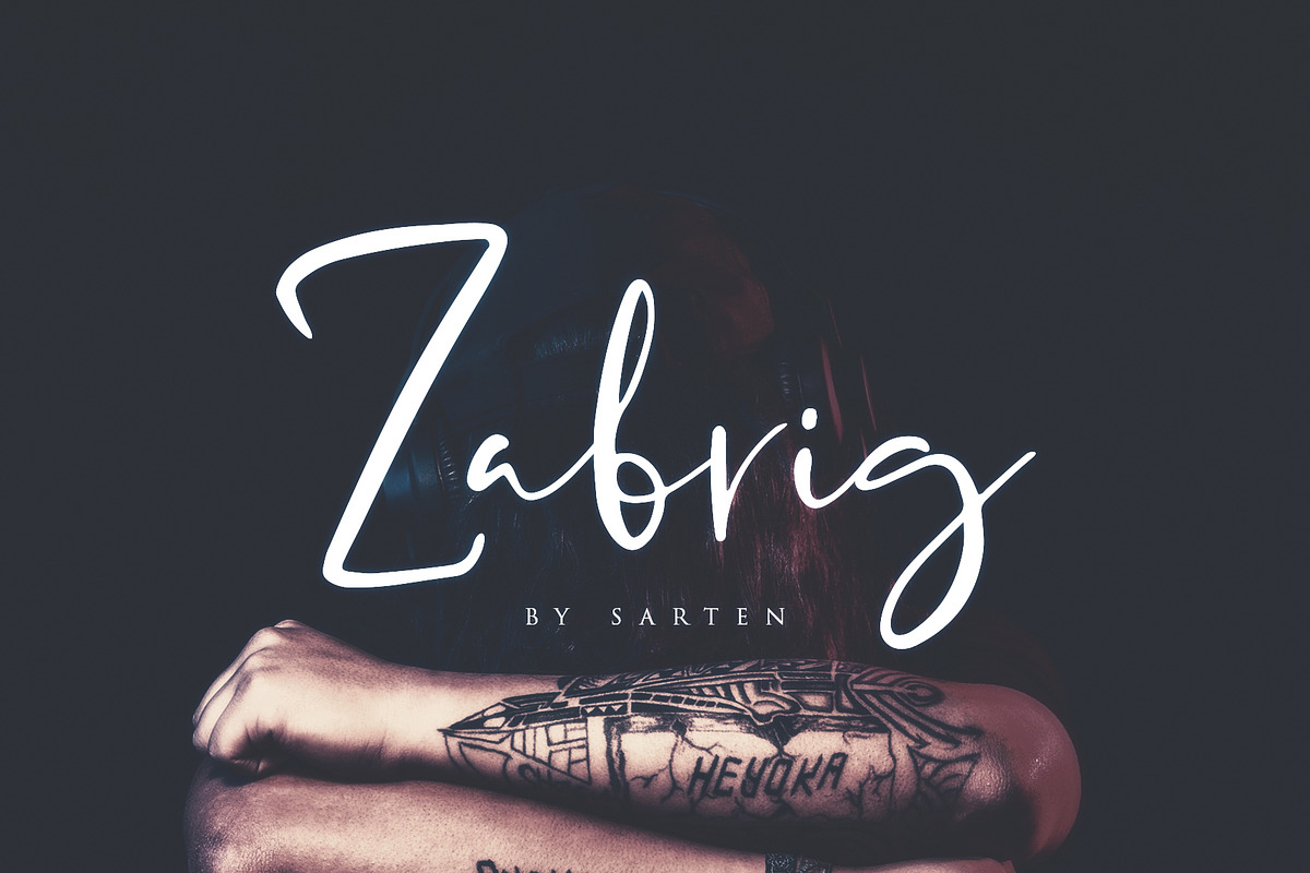 Zabrig Script Font preview 2