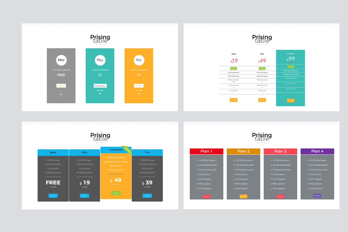 Pricing Table Presentation Template, a Presentation Template by ZAAS (Photo 9 of 11)