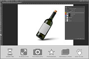 Wine Bottle With Label Isometric PSD, a Product Mockup by Bruno's Shop (Thumbnail 2 of 3)