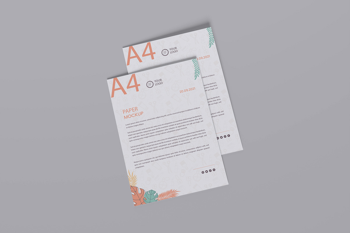 A4 Paper Mockup, an Advertising Mockup by Twins_studio926 (Photo 2 of 5)