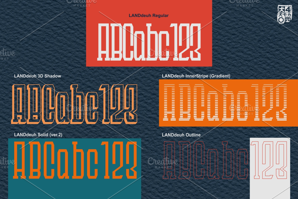 LANDdeuh (Layered font Family) preview 3