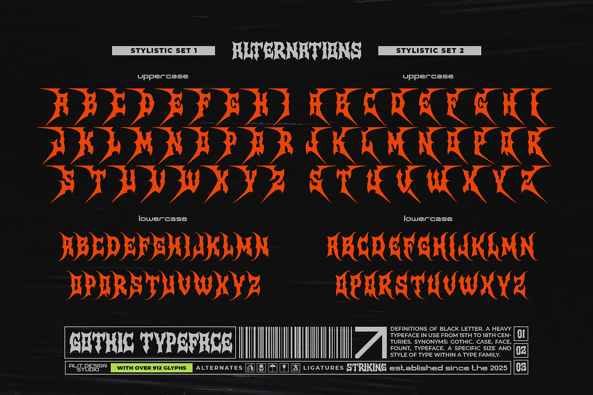 Sad Rock Typeface, a Blackletter Font by alit design (Photo 3 of 20)