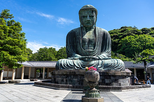Great Buddha Daibutsu statue at Kotoku-in temple in Kamakura, Ja, an Architecture Photo by GoodGoods
