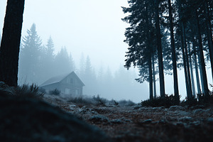Misty forest landscape with a wooden, a Nature Photo by MistyDay